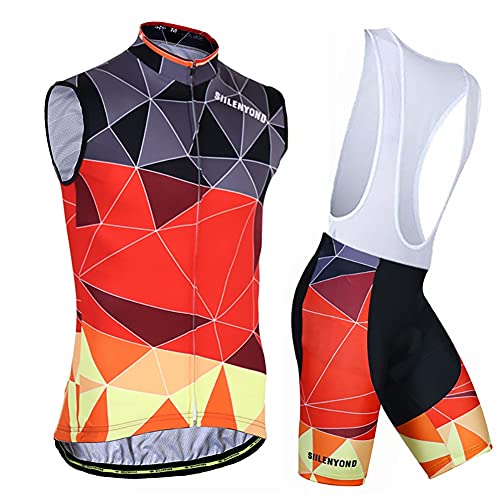 AOKUO Jersey sin Mangas de Ciclismo de Verano, Bicicleta de montaña Transpirable Ropa de Ciclismo Conjunto sin Mangas, para al Aire Libre Sport Racing Club Road Bike Jersey (Color : 3XL)