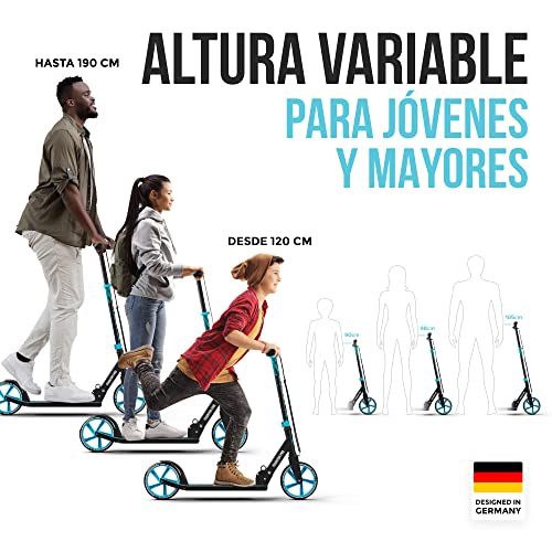 Apollo Patinete Urbano XXL Phantom Pro - Patinete de Grandes Ruedas de 200 m – City Scooter Plegable y Ajustable para Niños y Adultos