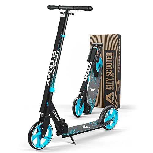 Apollo Patinete Urbano XXL Phantom Pro - Patinete de Grandes Ruedas de 200 m – City Scooter Plegable y Ajustable para Niños y Adultos