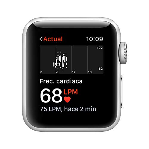 Apple Watch Series 3 (GPS, 38mm) Aluminio en Plata - Correa Deportiva Blanco