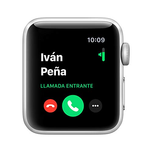 Apple Watch Series 3 (GPS, 38mm) Aluminio en Plata - Correa Deportiva Blanco