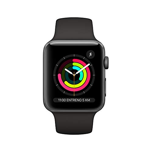 Apple Watch Series 3 (GPS, 42mm) Aluminio en Gris Espacial - Correa Deportiva Negro