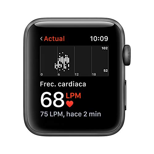 Apple Watch Series 3 (GPS, 42mm) Aluminio en Gris Espacial - Correa Deportiva Negro