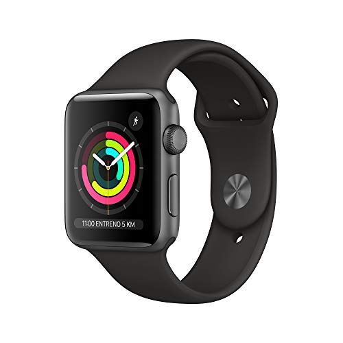 Apple Watch Series 3 (GPS, 42mm) Aluminio en Gris Espacial - Correa Deportiva Negro