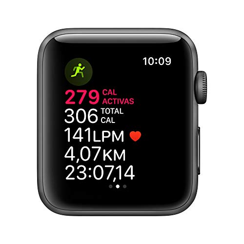 Apple Watch Series 3 (GPS, 42mm) Aluminio en Gris Espacial - Correa Deportiva Negro