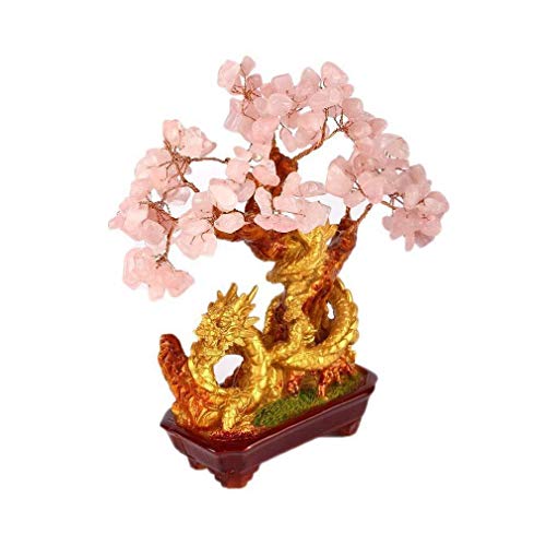 Árbol dragón de Cuarzo Rosa – Simbolismo Amor y Fortuna