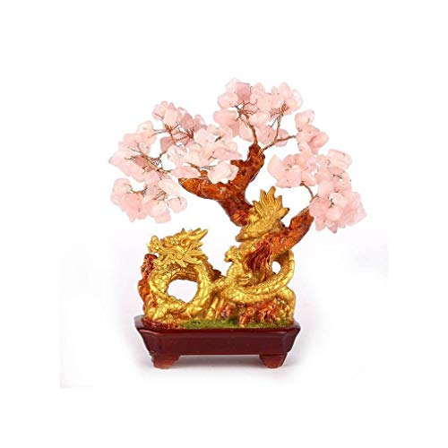 Árbol dragón de Cuarzo Rosa – Simbolismo Amor y Fortuna