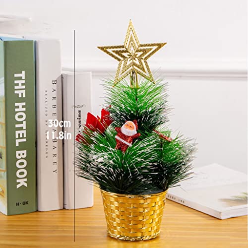 Árboles de navidad Artificial 46cm / 38cm / 30cm Mini árbol de Navidad Pequeño árbol de navidad Decoración de árbol de Navidad for mesa de Navidad / comedor Decoración del hogar Decoracion Navideña