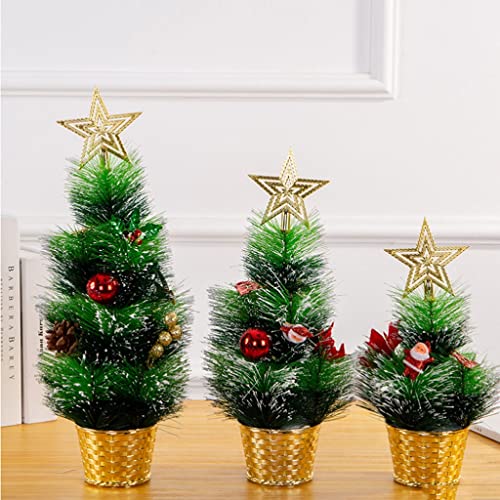 Árboles de navidad Artificial 46cm / 38cm / 30cm Mini árbol de Navidad Pequeño árbol de navidad Decoración de árbol de Navidad for mesa de Navidad / comedor Decoración del hogar Decoracion Navideña