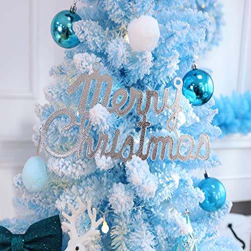 Árboles de navidad Artificial Árbol de navidad azul flocado 3.9FT / 4.9FT / 5.9FT Árbol de navidad artificial grande Árbol de Navidad grande Estacional de la decoración interior de la casa Decoracion