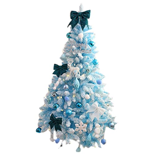 Árboles de navidad Artificial Árbol de navidad azul flocado 3.9FT / 4.9FT / 5.9FT Árbol de navidad artificial grande Árbol de Navidad grande Estacional de la decoración interior de la casa Decoracion