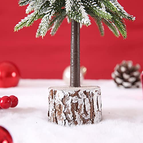 Árboles de navidad Artificial Pequeña nieve cayendo flocado árbol de navidad 25 cm / 55 cm escritorio mini árbol de navidad for navidad estacional estacional decoración interior Decoracion Navideña