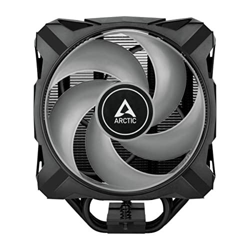 ARCTIC Freezer i35 A-RGB - Disipador de CPU de Torre única específico para Intel con A-RGB, Ventilador P de 120 mm con presión optimizada, 200-1700 RPM, 4 heatpipes, Incl. Pasta térmica MX-5 - Negro