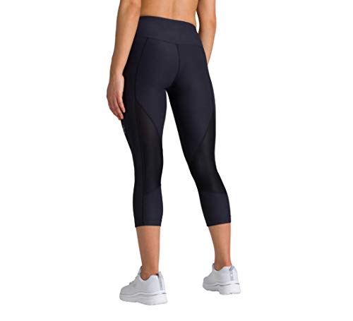 ARENA Damen Sport 3/4 Hose Gym Leotardos, Mujer, Iridescent Stripe-Black, Medium