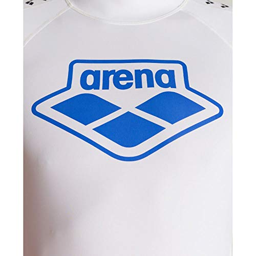 ARENA Herren Sonnenschutz Shirt Rash Icons Camiseta, Hombre, Blanco, Medium