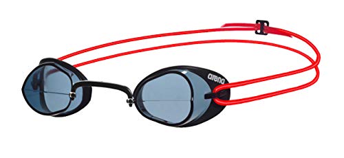 Arena Swedix Gafas de Natación, Unisex Adulto, Negro/Rojo (Smoke), Universal