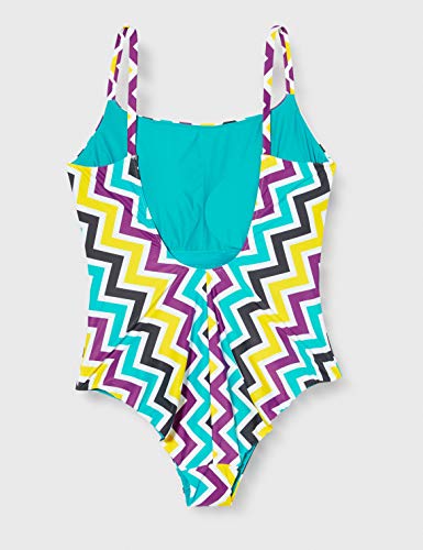 ARENA W U Back One Piece Bañador Mujer Allover, provenza Multi, 40