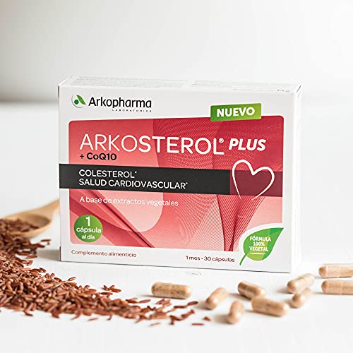 Arkopharma Arkosterol Plus Levadura Roja De Arroz + Q10 30 Cápsulas, Monacolina K, Coenzima Q10, Solución Natural Para Controlar El Colesterol, 100% Vegetal, 1 Cápsula Al Día