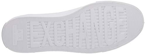 Armani Exchange High Top Cotton Sneakers, Zapatillas Altas Hombre, Blanco (Op.White+Black Logo 00152), 43 EU