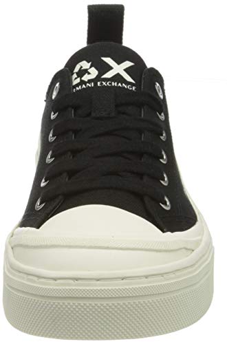 Armani Exchange Sneaker, Zapatillas Mujer, Negro (Black+White A120), 36 EU