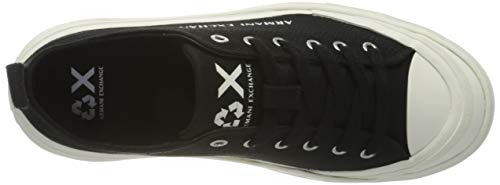 Armani Exchange Sneaker, Zapatillas Mujer, Negro (Black+White A120), 36 EU