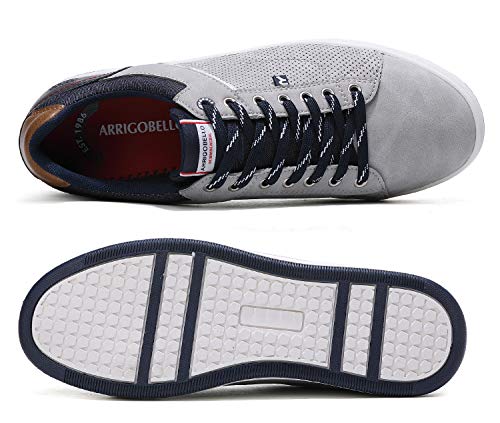 ARRIGO BELLO Zapatos Hombre Vestir Casual Zapatillas Deportivas Running Sneakers Corriendo Transpirable Tamaño 41-46 (44 EU, T Gris)