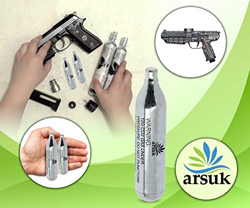 ARSUK Green Gas Airsoft Airgun Pistola Rifle Granada BB Gun Gas Predator powerlets Ultra 12 g Co2 Cartuchos Airsoft Cápsulas Blowback Gas (10pcs CO2)