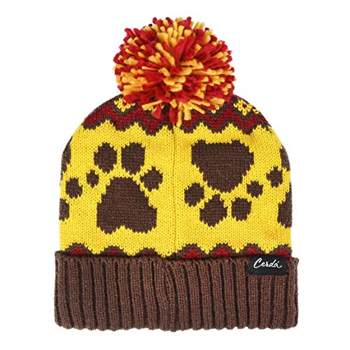 ARTESANIA CERDA Gorro Pompon El Rey Leon Punto, Amarillo (Amarillo 40), One Size (Tamaño del Fabricante:One Size) Unisex Adulto