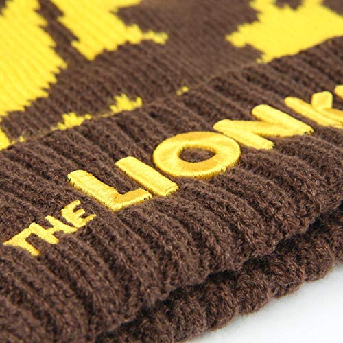 ARTESANIA CERDA Gorro Pompon El Rey Leon Punto, Amarillo (Amarillo 40), One Size (Tamaño del Fabricante:One Size) Unisex Adulto