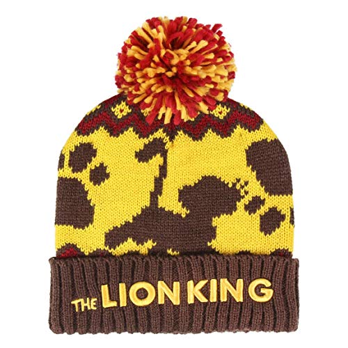 ARTESANIA CERDA Gorro Pompon El Rey Leon Punto, Amarillo (Amarillo 40), One Size (Tamaño del Fabricante:One Size) Unisex Adulto