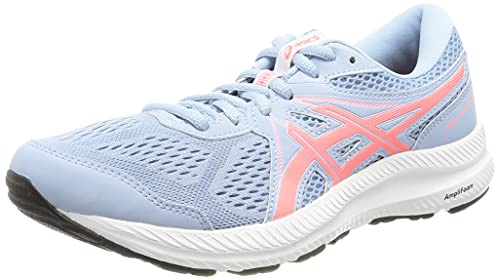 Asics Gel-Contend 7, Zapatillas para Correr Mujer, Mist/Blazing Coral, 39 EU