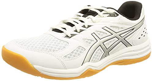 Asics Upcourt 4, Zapatillas de Netball Hombre, White/Pure Silver, 44 EU