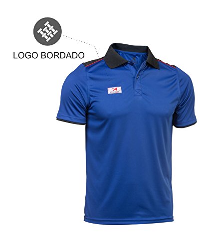 Asioka 108/17 Polo Técnico Combinado de Manga Corta, Unisex Adulto, Royal, L