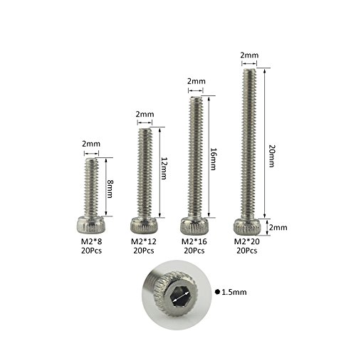 ASIV 480 piezas M2 M3 M4 Tuerca y pernos hexagonal de acero inoxidable Tornillos tuercas surtido kits