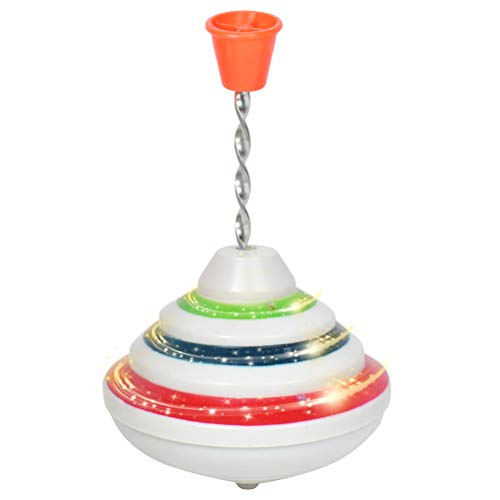Asotagi Empuje hacia abajo Spinning Top Juguete con LED y música Peg-top Hand Spinning Gyro Juguete Regalo para niños