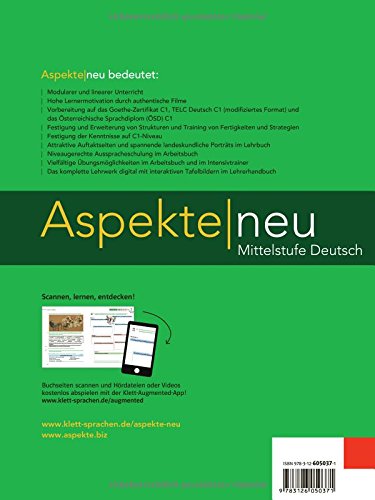 Aspekte neu c1, libro del alumno y libro de ejercicios, parte 1 + cd: Lehr- und Arbeitsbuch C1 Teil 1 mit CD