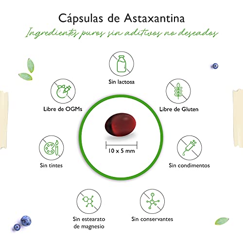 Astaxantina 12 mg Depot - 150 cápsulas de gelatina blanda (suministro para 10 meses) - De microalgas Haematococcus Pluvialis puras - Biodisponibilidad optimizada con vitamina E y aceite de oliva