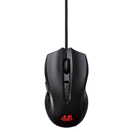 Asus Cerberus - Ratón gaming óptico con botón DPI de 4 niveles e indicador LED, color negro