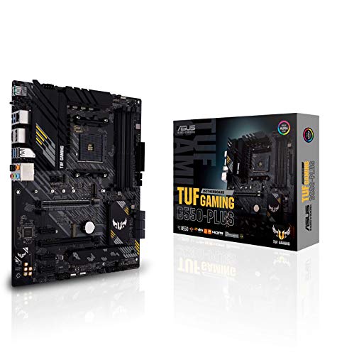 ASUS TUF Gaming B550-PLUS - Placa Base Gaming ATX AMD AM4 con VRM de 10 Fases, PCIe 4.0, Dual M.2, 2,5Gb LAN, HDMI/DP, USB 3.2 Gen 2 (A y C), Realtek S1200A, Negro