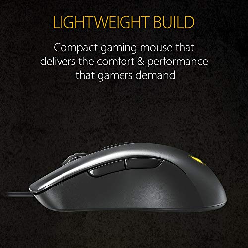 ASUS TUF Gaming M3 - Ratón Gaming ergonómico (Sensor de 7000 DPI, construcción Ligera, interruptores muy resistentes, Siete Botones programables y Aura Sync RGB) - Negro