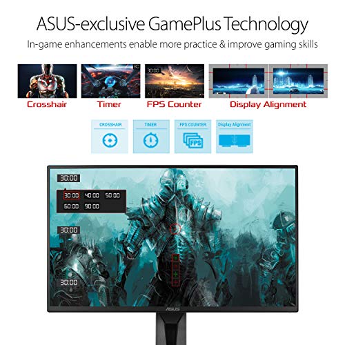 ASUS VG258QR - Monitor gaming Esports de 25" FHD (1920x1080, 0.5 ms, 165 Hz, DP, HDMI, DVI-D, FreeSync) Negro