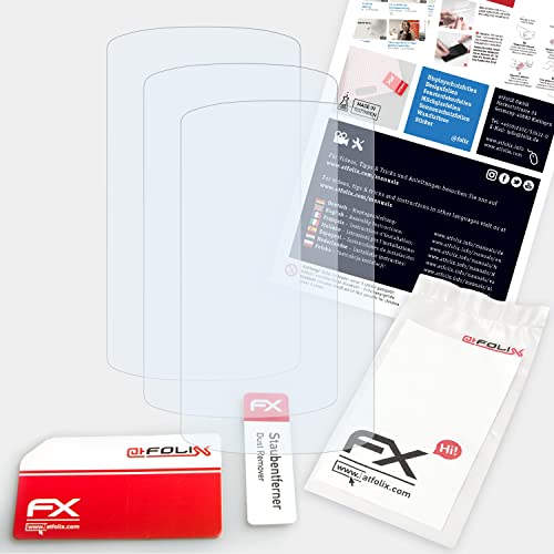 atFoliX Lámina Protectora de Pantalla Compatible con Hammerhead Karoo 2 Película Protectora, Ultra Transparente FX Lámina Protectora (3X)