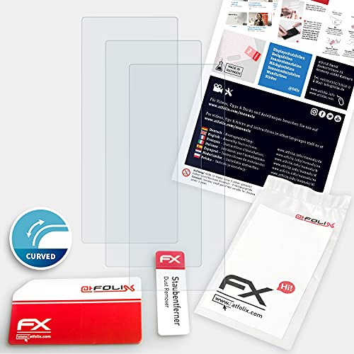 atFoliX Película Protectora Compatible con MyKronoz ZeFit 4 HR Protector Película, Ultra Claro y Flexible FX Lámina Protectora de Pantalla (3X)