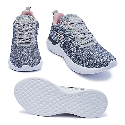 ATHIX Compaction Flexy - Zapatillas de Correr para Mujer, Gris (Gris/Rosa), 37 EU - Zapatillas cómodas y Transpirables