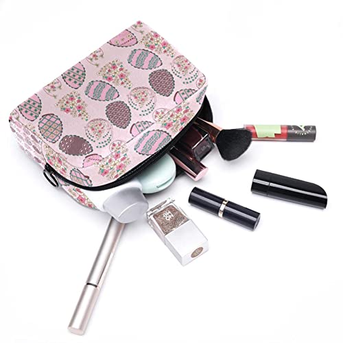ATOMO Bolsa de cosméticos, bolsa de viaje de moda bolsa de aseo grande organizador para mujeres, chocolate huevos de Pascua patrón vector