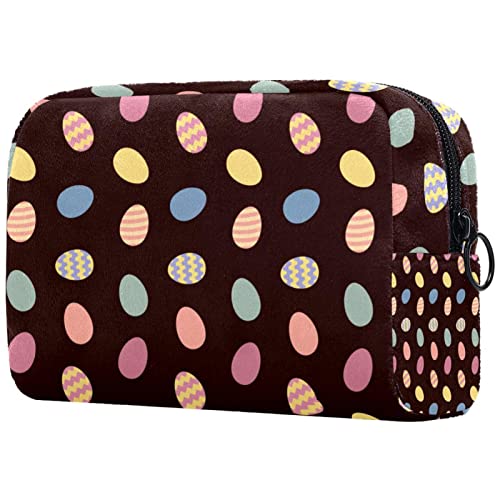 ATOMO Bolsa de cosméticos, bolsa de viaje de moda bolsa de aseo grande organizador para mujeres, gratis huevos de Pascua patrón vector