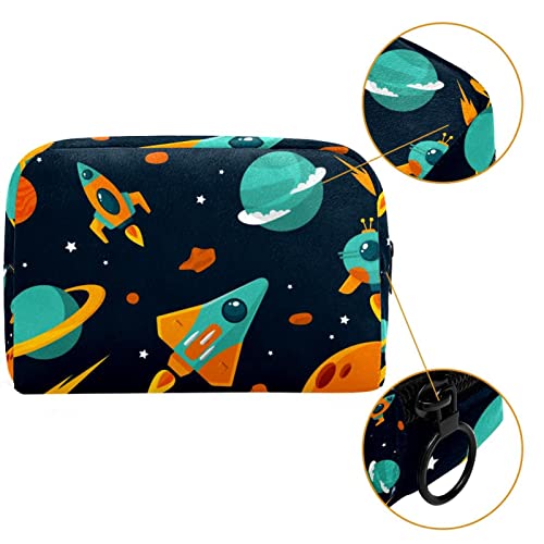 ATOMO Bolsa de cosméticos, bolsa de viaje de moda bolsa de tocador grande organizador para mujeres, nave estelar dibujos animados Vector gratis