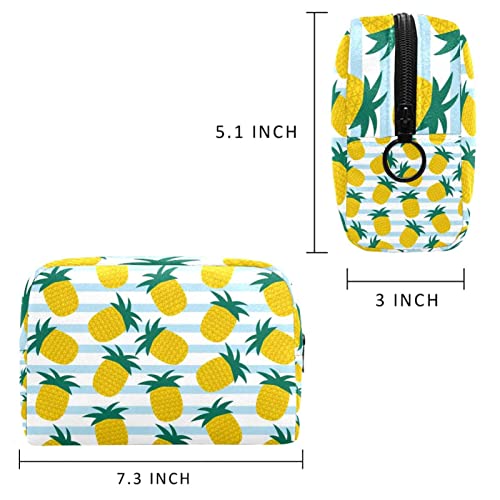 ATOMO Bolsa de cosméticos, bolsa de viaje de moda, organizador grande para mujer, Summer_Pineapple_Vector_Background
