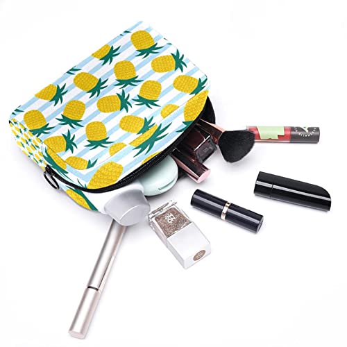 ATOMO Bolsa de cosméticos, bolsa de viaje de moda, organizador grande para mujer, Summer_Pineapple_Vector_Background