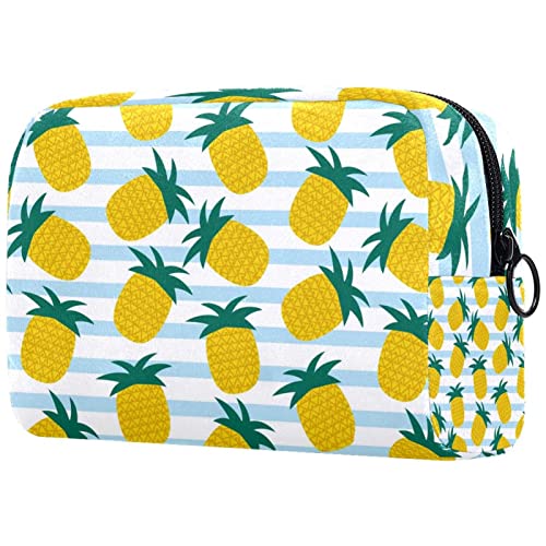 ATOMO Bolsa de cosméticos, bolsa de viaje de moda, organizador grande para mujer, Summer_Pineapple_Vector_Background